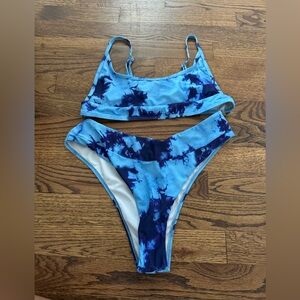 Women’s tie dye blue bikini